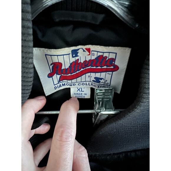 Vintage San Francisco Giant Black Orange Varsity Jacket Size XLarge World Series - Picture 5 of 7